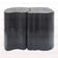 Table de bout irrégulière 2-en-1 MGO, conception fendue, peu encombrante, utilisation intérieure / extérieure, couleur noire-1433484472