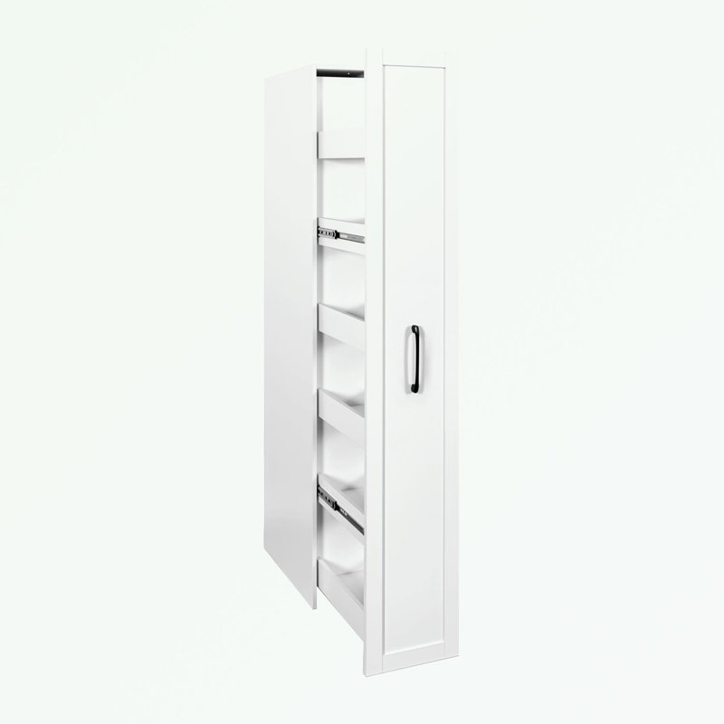 Armoire de rangement étroite avec poignée et roulettes