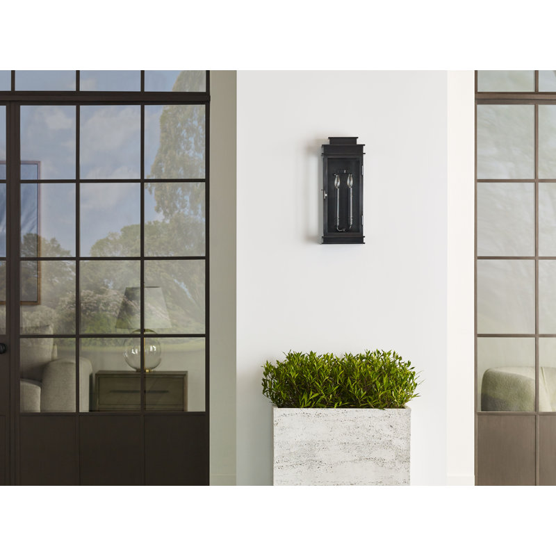 Chapman & Myers Linear Lantern Tall, Antique-Burnished Brass