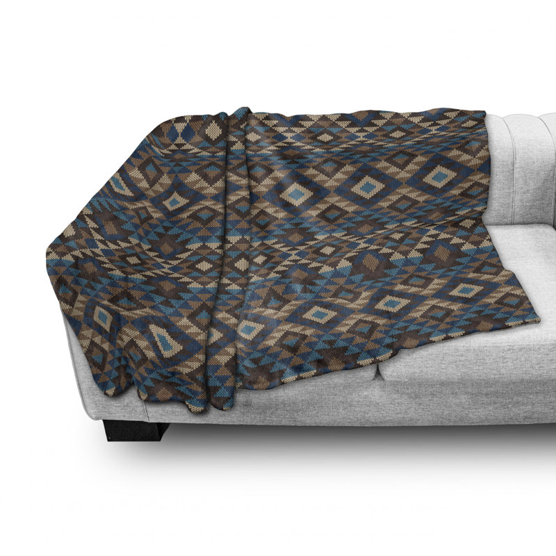 Hand Woven Throw Blanket, 50" W x 60" L
