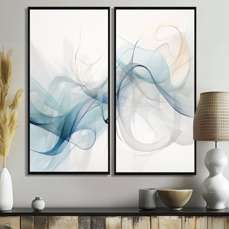 Connla - impressions sur toile blanches, 40" H x 40" W, Black, Impression encadrée flottante