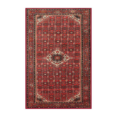 Tapis traditionnel rouge / brun Ritwik