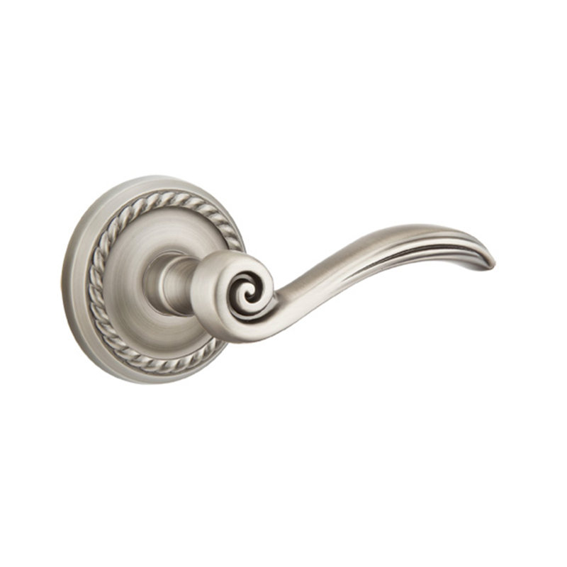 Faux levier de porte double avec rosette Elan, Droite, Nickel antique
