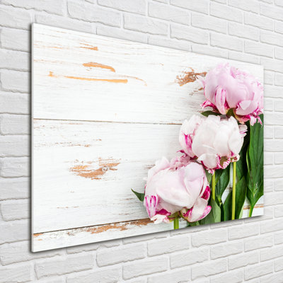 Peonies - No Frame Print on Glass