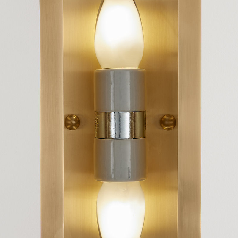 Kelly Wearstler Melange Elongated Sconce, Antique-Burnished Brass