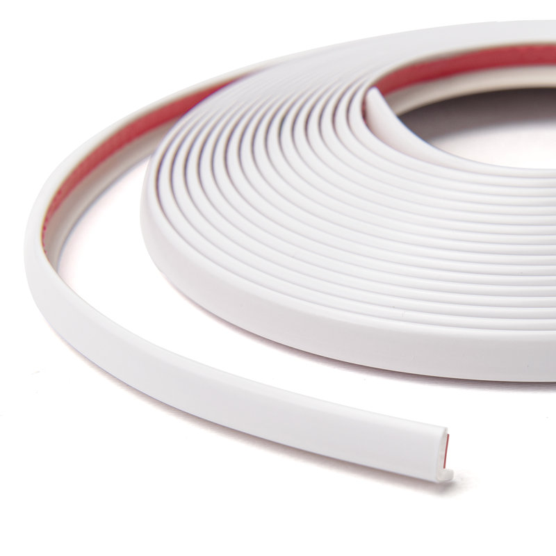 Garniture de coin 20 pi en vinyle auto-adhésif pour carrelage et rebords muraux, blanc, Blanc