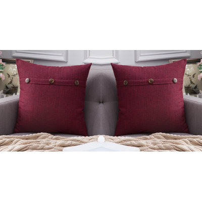 Buttons Chenille Throw Pillow