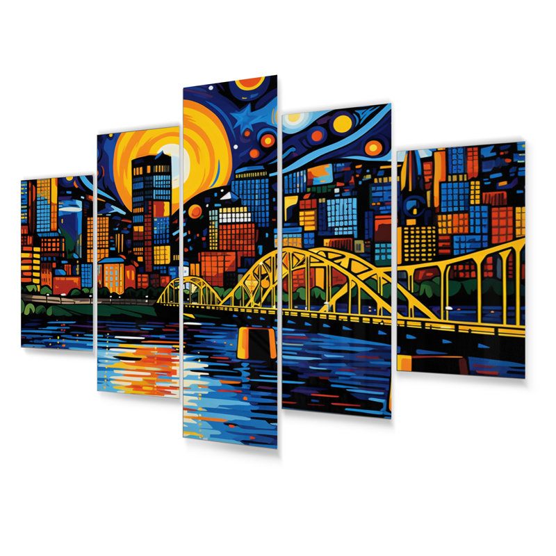 City Pittsburgh Popart I, 5 pièces