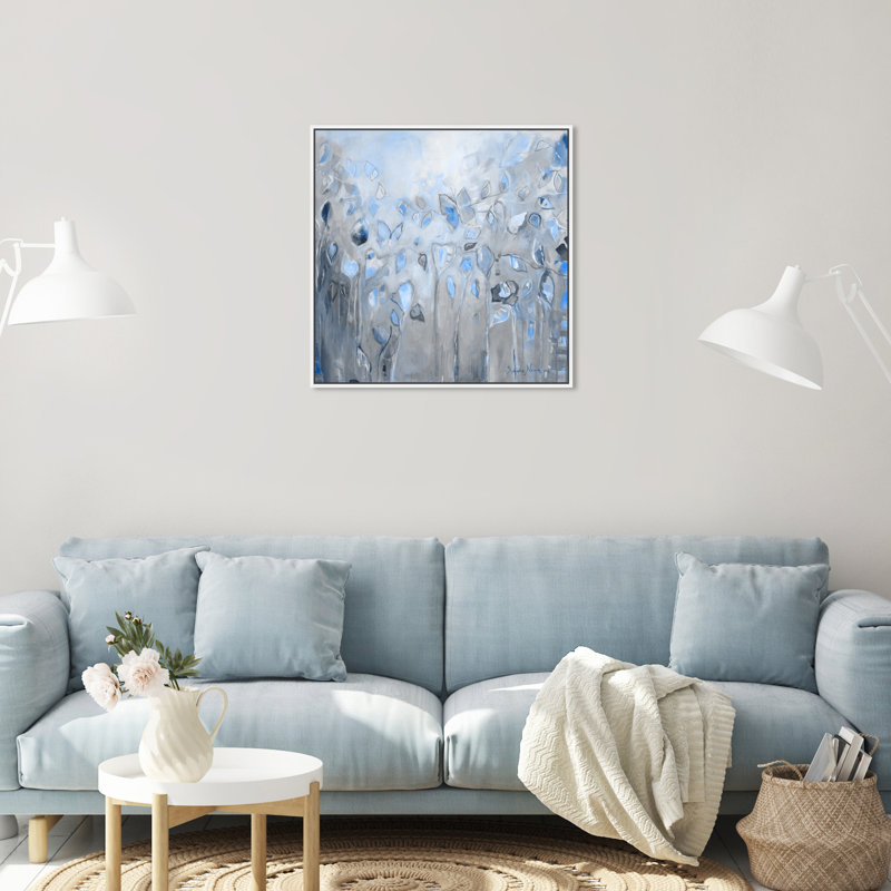 " Butterfly Dance ", White Framed Canvas, 24" H x 24" W 