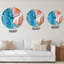 Horloge murale moderne turquoise et marbre I-1010621770