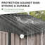 Remise extérieure en métal l 6 pi x P 4 pi avec plancher pour patio, jardin, pelouse-122442614