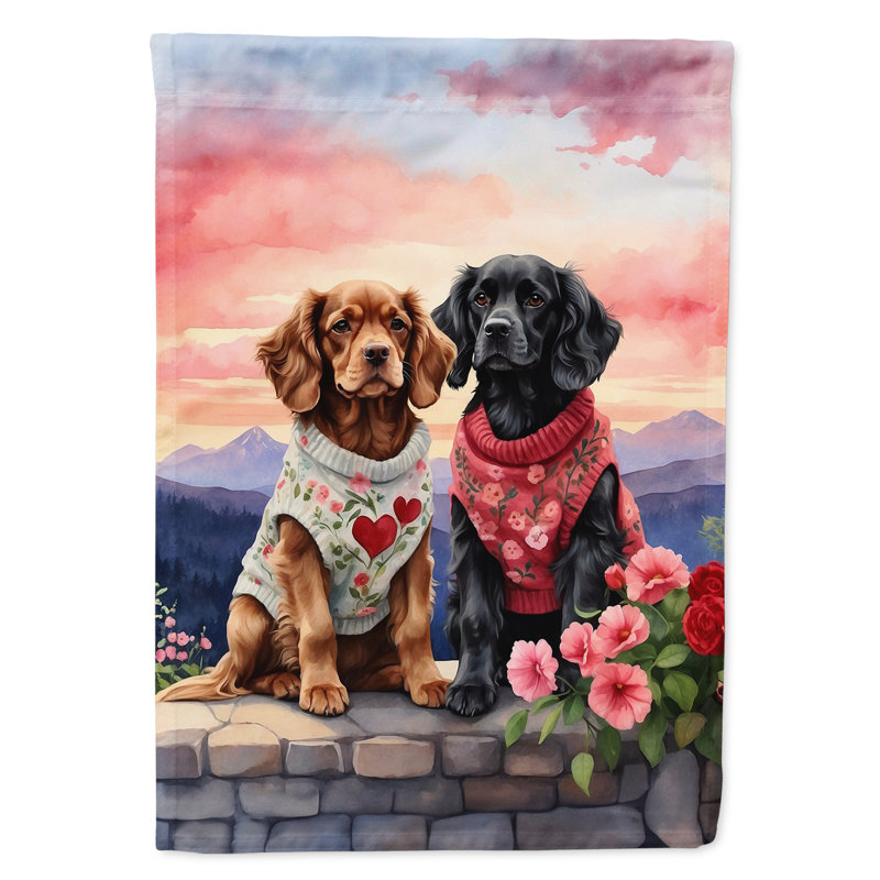 Drapeau pour chien double face en polyester H 15,5 po x l 11,25 po