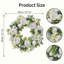 Couronne florale artificielle blanche 18 pouces