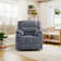 Baritone 35.8'' Wide Manual Recliner Nursery Chair with 360° Swivel Rocker & Massage Heat, USB/Type-C – Microfiber for All-Age Home Use