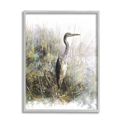 " Heron Bird Water's Edge Pond " by Pip Wilson