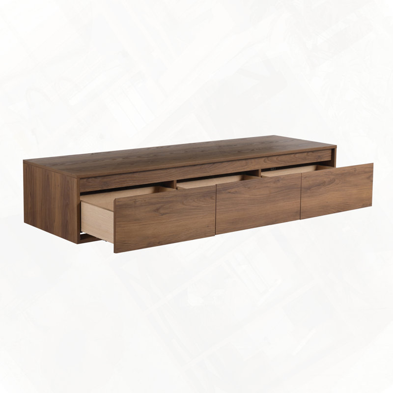 Armoire de salle de bain avec tiroir flottant à fixation en douceur sans lavabo