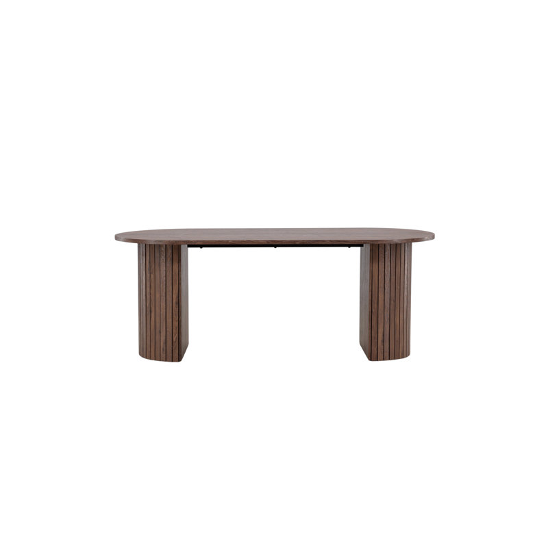 Damarien Oval Metal Base Dining Table