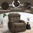 Lusio Brown Linen Power Motion Recliner w/Lift & Cup Holder
