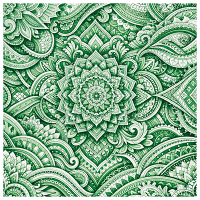 Green Intricate Mandala Comforter