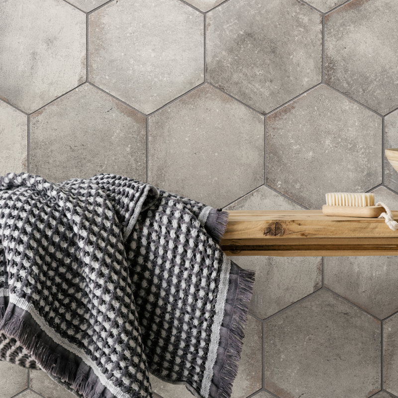 Carreau de porcelaine 11 po x 13 po D'Anticatto, Grigio