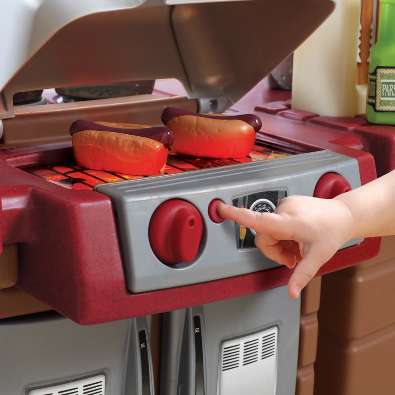 Grand Walk-In Kids Kitchen Set with Grill and Storage