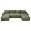 Canapé modulaire en forme de U 133,4 po pour salon, canapé-lit modulaire désossé et confortable, sans assemblage, vert-1812293293