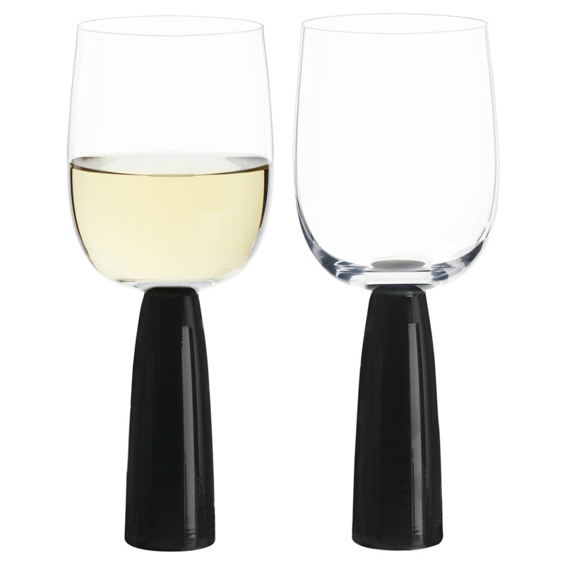 Oslo 300ml Wine Glass Set, Black