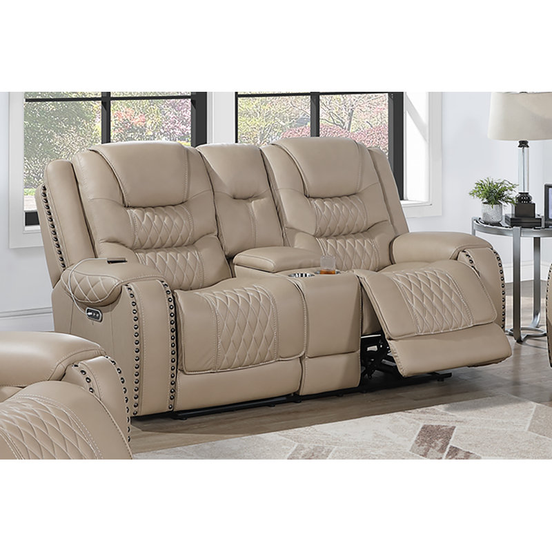 Causeuse inclinable électrique Aidan, Caramel