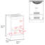Meuble-lavabo blanc à 2 portes avec lavabo d'une profondeur de 17,8 po et s'adaptant à différents styles