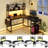 Letrell L-Shaped Computer Desk with Power Outlet-1114278889