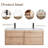 Sharee 48" Wall Mounted Double Sink Bathroom Vanity With Resin Top, Zinc Alloy Faucet, Wood Tune Floating Cabinet With 4 Drawers