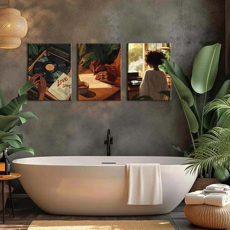 3 Piece Wrapped Canvas Print, 60 cm H x 40 cm W