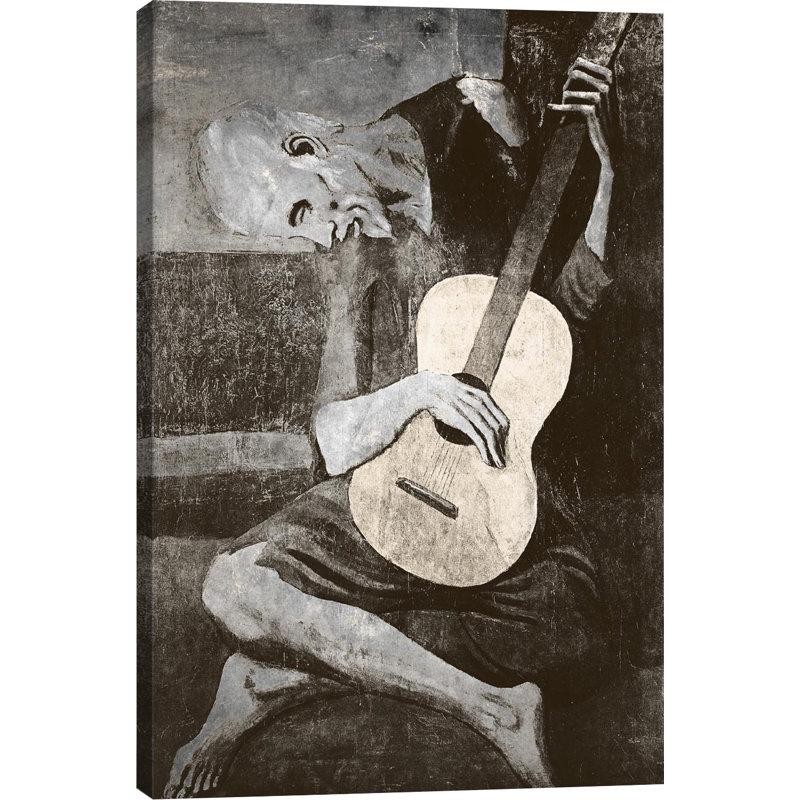 «The Old Guitarist IV», reproduction d'art sur toile tendue, H 40 po x l 26 po x P 1,5 po, Toile tendue, Pas de tapis
