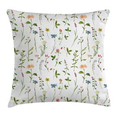 Spring Season Themed Watercolors Indoor / Outdoor Floral 26"" Throw Pillow Cover -  Ambesonne, min_31651_26x26