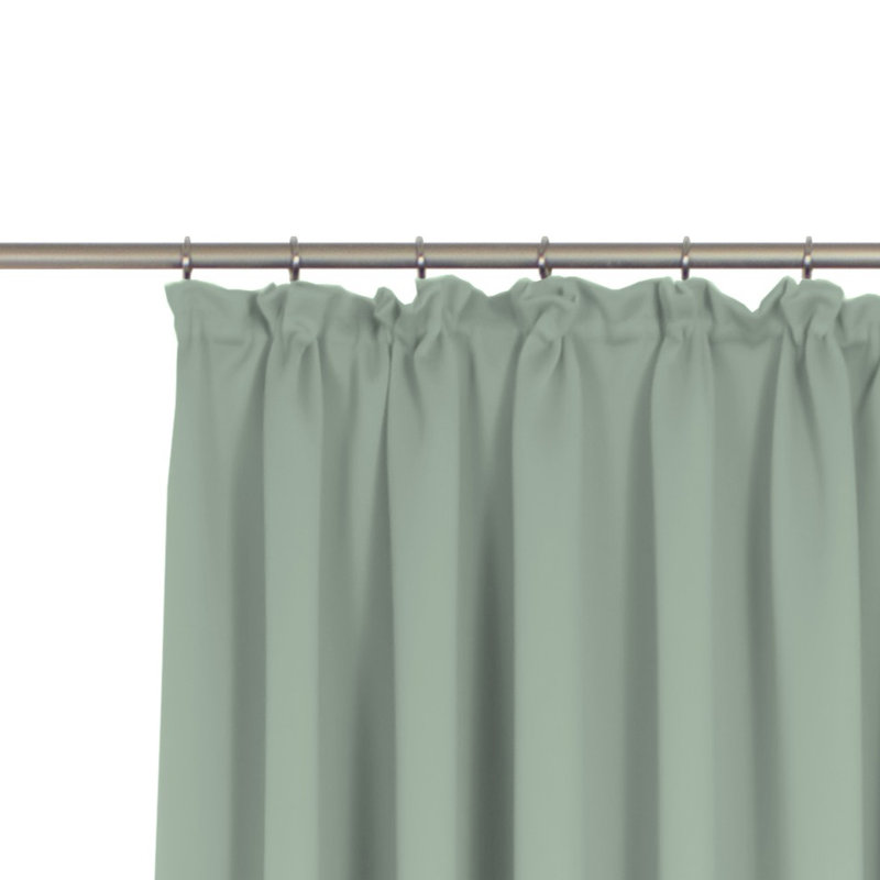 Marybel Room Darkening Single Curtain Panel, 132W x 225D cm, Mint