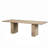 Rylan Modern Wood Dining Table With Ribbed Double Pedestal Base-119606555