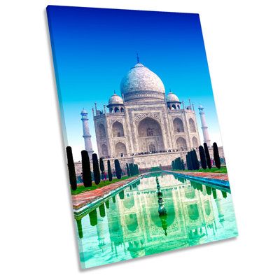 Taj Mahal India Landmarks - Wrapped Canvas Print