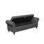 Banc de lit en tissu gris foncé