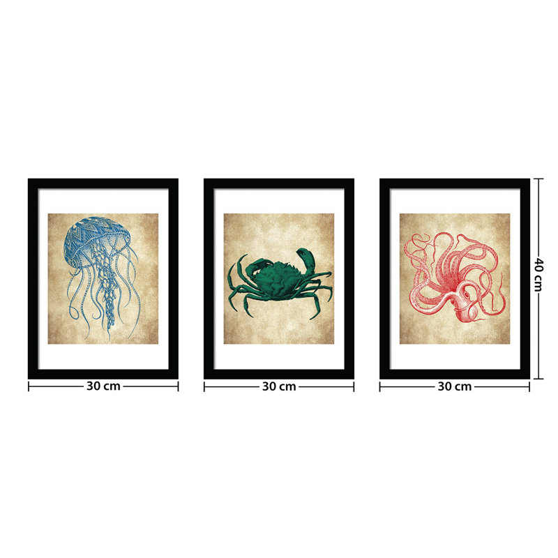 Sea Life Art poster Wall Sticker Set