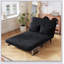 Fauteuil-lit convertible en velours de 55 po, canapé-lit à trois volets avec dossier réglable et coussin pour plus de confort et de polyvalence-578140649