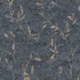 Elegance Collection Leaf Impression Metallic Finish Wallpaper Roll
