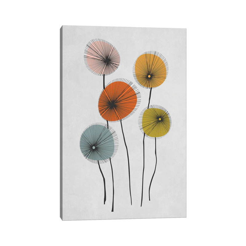 Coquelicots colorés - Giclée sur toile tendue avec châssis, H 48 po x l 32 po