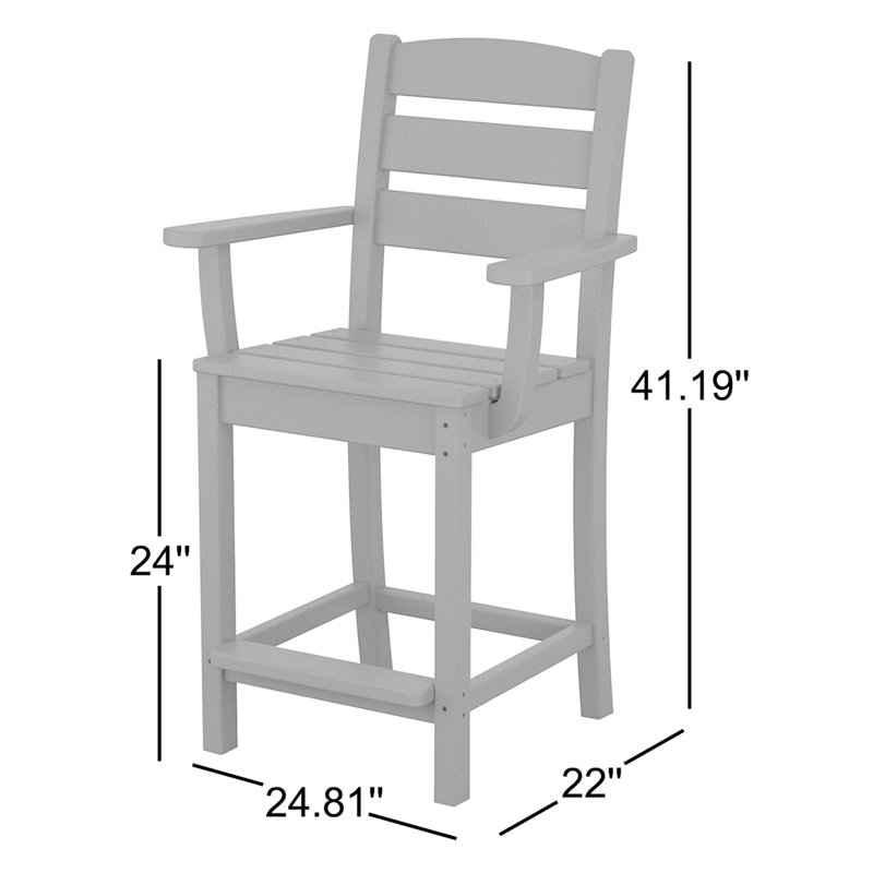 Fauteuil de comptoir Lakeside, gris