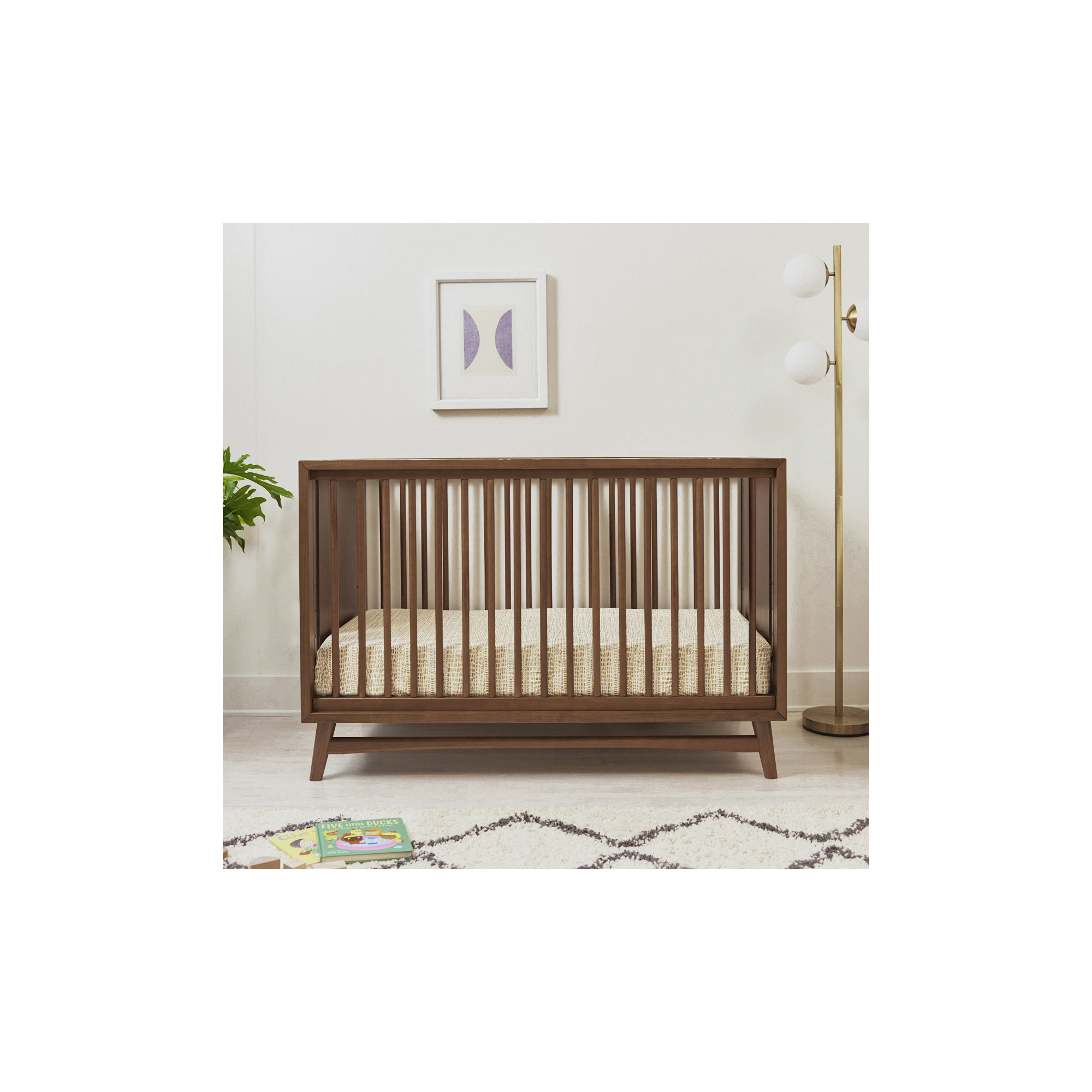Peggy 3-in-1 Convertible Crib, Natural Walnut