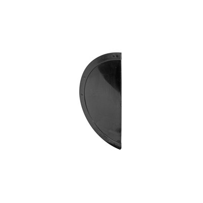 Pare-étincelles pour porte coulissante FHC A141, matériau en plastique, conception sans poignée pour portes coulissantes, installation par encliquetage, finition noire