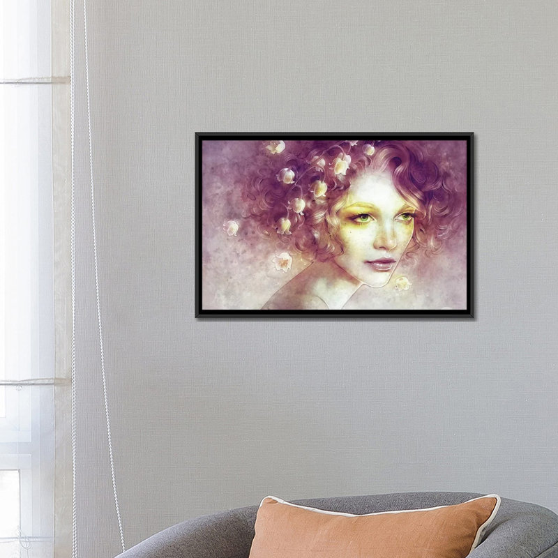 " May " by Anna Dittmann, 18" H x 26" W x 1.5" D, Black Framed Canvas, No Mat