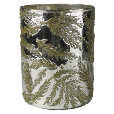 5.5'' H Mercury Glass Tabletop Hurricane