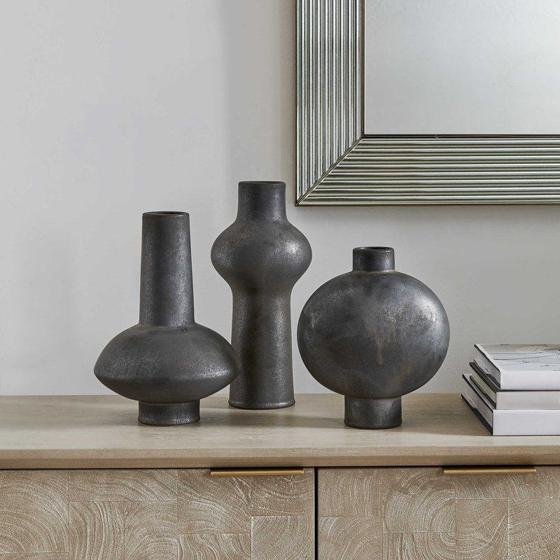 Uttermost Charcoal Bloom Indoor-Outdoor Vases