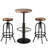 Jhasmin 2 - Person Pine Solid Wood Top Pedestal Base Dining Set