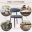Modern Solid Wood Dining Chair, Upholstered Seat, Curved Ergonomic Backrest, Sturdy Frame Side Chair-1082930682